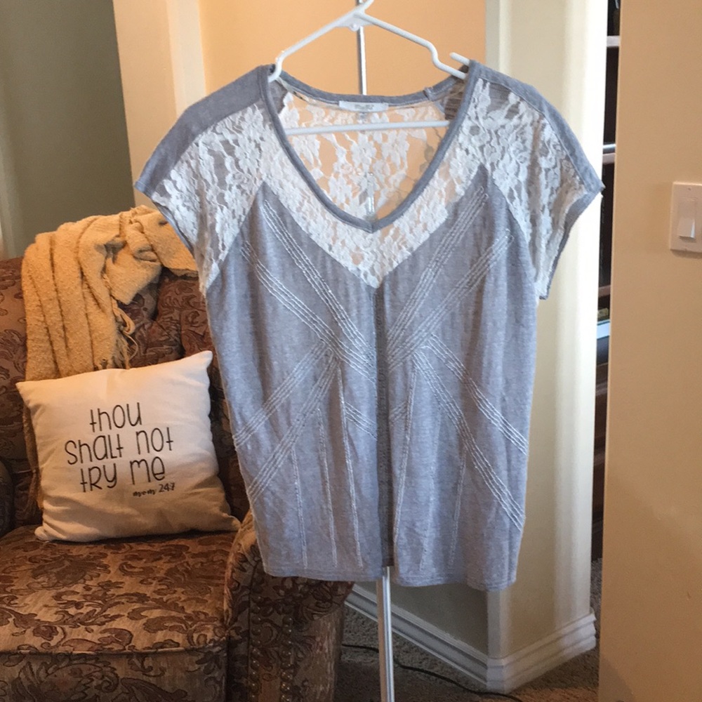 Miss Me Lace Back Shirt